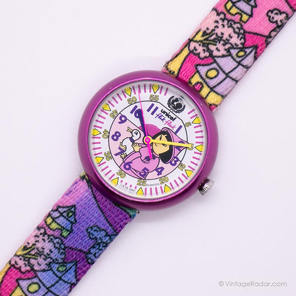 Pink Children's Swatch Watches Pink Unicef Flik Flak Watch By