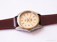 Vintage zweifarbig Timex Indiglo Uhr | Elegantes Datum Uhr