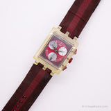 2002 Swatch Suek401c rojo ronda reloj | RARO Swatch Crono cuadrado