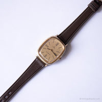 Vintage Rectangular Timex Watch | Cream Dial Watch with Roman Numerals