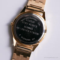 Orologio vintage Cal Poly Pomona | 23k orologio da polso placcato in oro per uomini
