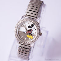 Accidente reloj Cuerpo Mickey Mouse Estilo de diamante reloj