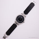 2000 Swatch Sfk116 pur noir montre | Noir vintage Swatch Skin
