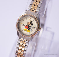 Two-Tone Lorus V827 0480 R Mickey Mouse Watch for Women