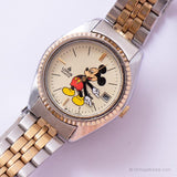 Zweifarbig Lorus V827 0480 r Mickey Mouse Uhr für Frauen