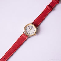 Vintage piccolo Timex Indiglo Watch for Women | Orologio da polso a cinghia rossa