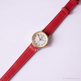 Vintage Small Timex Indiglo Watch for Women | Red Strap Wristwatch