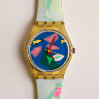 Swatch Aqua Dream LK100 reloj | 1986 Vintage rara Swatch Lady reloj