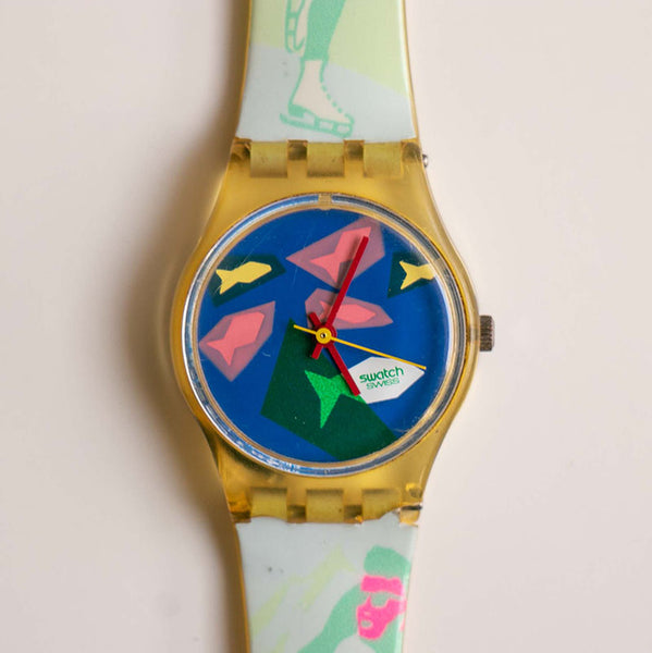Swatch Aqua Dream Lk100 Uhr | 1986 seltener Jahrgang Swatch Lady Uhr
