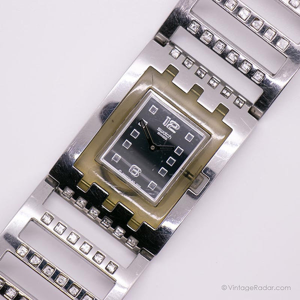 2006 Swatch SUBM103G BRILLIANT BANGLE Watch | Silver Swatch Square