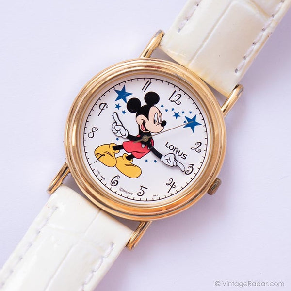 Lorus V501 A638 RARE Mickey Mouse montre | 90 Disney Montres