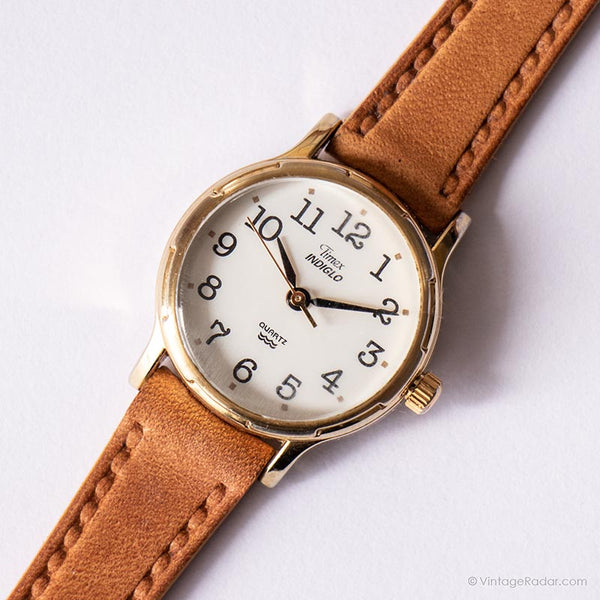Tono de oro vintage Timex Indiglo reloj | Marca asequible reloj