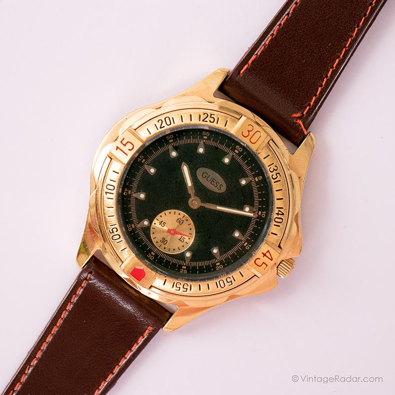 Guess Orologio Galaxy Watch da uomo analogico automatico con cinturino in pelle nera W1308G1 Guess Orologio Galaxy Watch da uomo analogico automatico con cinturino in pelle nera W1308G1