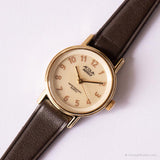 Vintage Acqua by Timex Gold-tone Watch | Cream Dial Wristwatch for Her