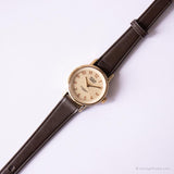Vintage Acqua by Timex Gold-tone Watch | Cream Dial Wristwatch for Her