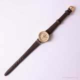 Vintage Acqua von Timex Gold-Ton Uhr | Creme -Zifferblatt -Armbanduhr für sie