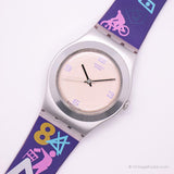 2001 Swatch YLS1011 Falling Star Uhr | Rosa Swatch Ironie -Medium