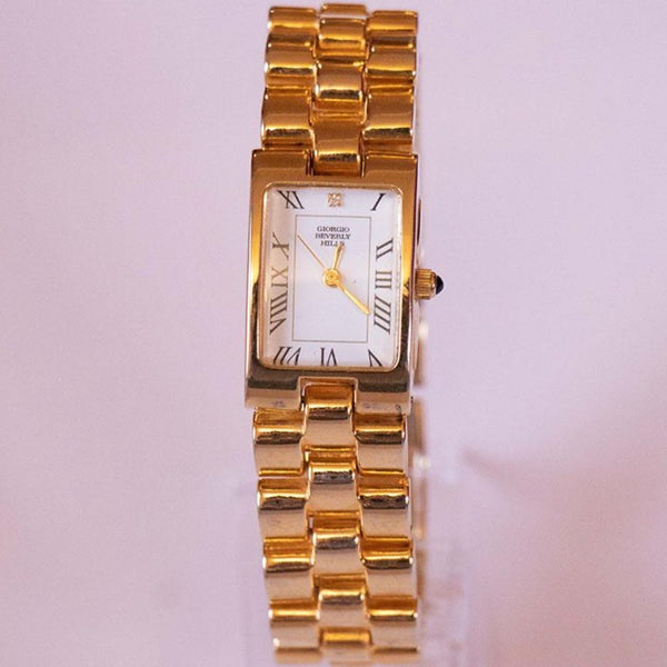 Vintage Giorgio Beverly Hills Uhr | Goldton-Frauen-Designer Uhr