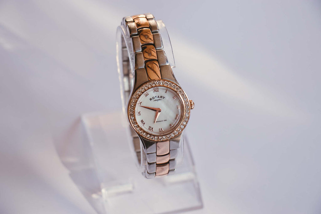 Mother of Pearl Swarovski Luxury Swiss Made Rotary Watch for her ...