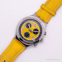 1998 Swatch YCS406 Secret Agent Yellow Watch | نادر Swatch Chrono
