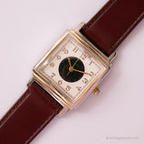 Vintage rechteckiges Fossil Uhr | Japan Quarzfossil Uhr