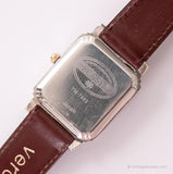 Fossile rectangulaire vintage montre | Fossile de quartz au Japon montre