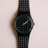 Swatch Lady BIARRITZ LN104 Watch | Black Polka-Dot Swatch Lady Vintage