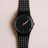 Swatch Lady Biarritz ln104 reloj | Polka-punto negro Swatch Lady Antiguo