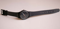 Swatch Lady BIARRITZ LN104 Watch | Black Polka-Dot Swatch Lady Vintage