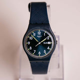 Ancien Swatch Sir Blue Gn718 | Bleu foncé Swatch Originaux gent montre