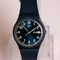 Ancien Swatch Sir Blue Gn718 | Bleu foncé Swatch Originaux gent montre