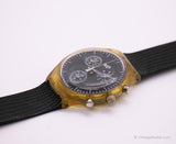 Vintage 1996 Swatch SCK111 Lavagna Uhr | Schwarz Swatch Chrono