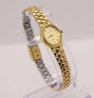 Gold-Ton Zentra Quarz Uhr für Frauen | Elegante Vintage -Uhren