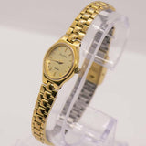 Gold-tone Zentra Quartz Watch for Women | Elegant Vintage Watches