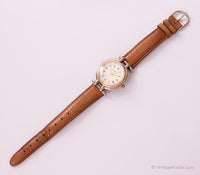 Fósil de tono plateado vintage reloj | Mejores relojes de marca