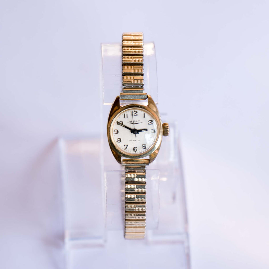 BWC Incabloc Swiss Mechanical Watch | Gold-tone Swiss Watch for Women ...