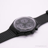 خمر 1993 Swatch SCB110 MOON Shadow Watch | أسود Swatch Chrono