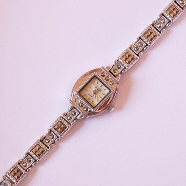 Silberton Gruen Quarz Uhr für Frauen | Damen Vintage -Uhren