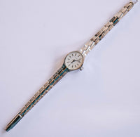 Dugena Klassiker Vintage Uhr für Frauen | Minimalistischer Silber-Ton Uhr