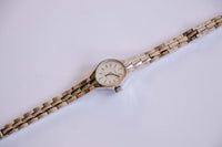 Dugena Vintage clásico reloj para mujeres | Tono de plata minimalista reloj