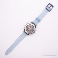 2000 Swatch SHM102 Orologio per sapore verticale | Quadrante scheletro grigio Swatch