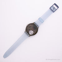 2000 Swatch ساعة SHM102 ذات النكهة العمودية | الاتصال الهاتفي الهيكل العظمي الرمادي Swatch