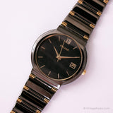 Vintage Black Pulsar Watch by Seiko | Vintage Womens Date Watch