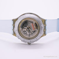 2000 Swatch SHM102 vertikaler Geschmack Uhr | Graues Skelett Zifferblatt Swatch