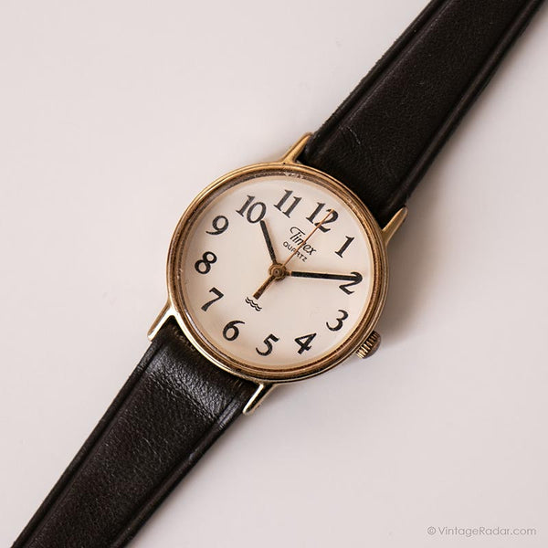 Vintage piccolo Timex Guarda per donne | Orologio tono in oro rotondo