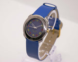 Benetton by Bulova Blue Watch with Floral Details | Vintage Women's Watch