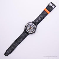 1994 Swatch SDB104 SQUIGGLY Watch | Silver and Black Swatch Scuba