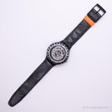 1994 Swatch SDB104 Sliggly montre | Argent et noir Swatch Scuba