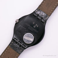 1994 Swatch SDB104 Squiggly reloj | Plateado y negro Swatch Scuba