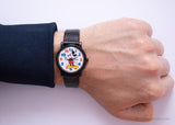 Lorus V515 6N08 HR2 Black & White Mickey Mouse Watch